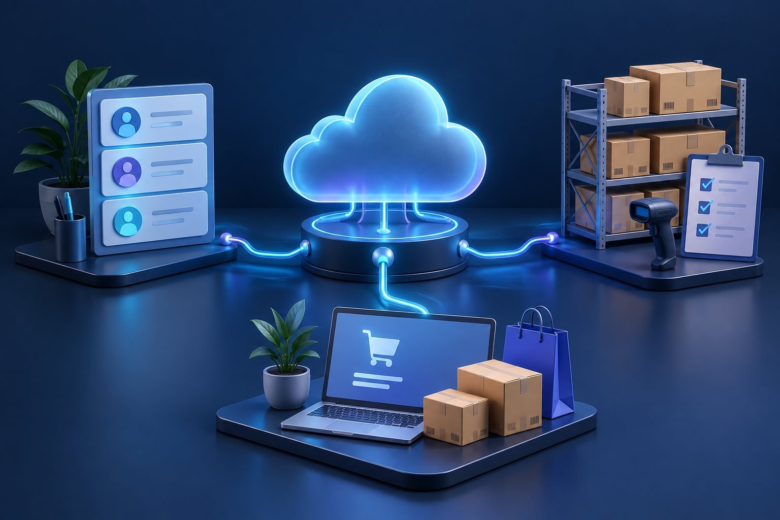 Integration of CRM, ERP and online sales processes