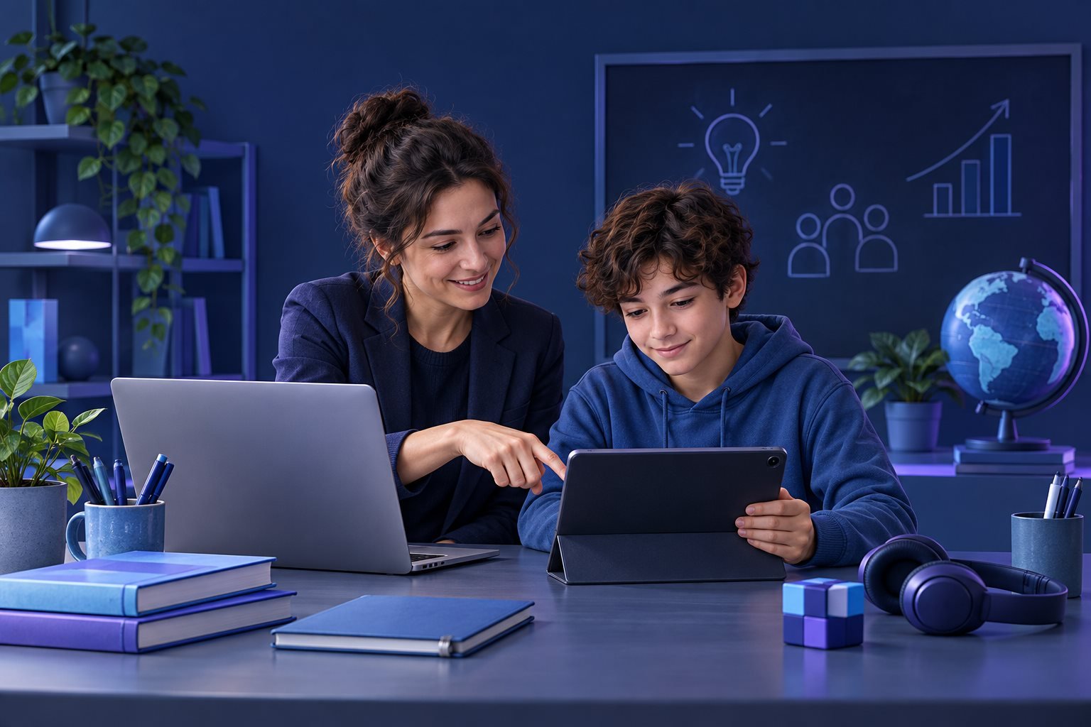 A digital learning environment connecting teachers and students