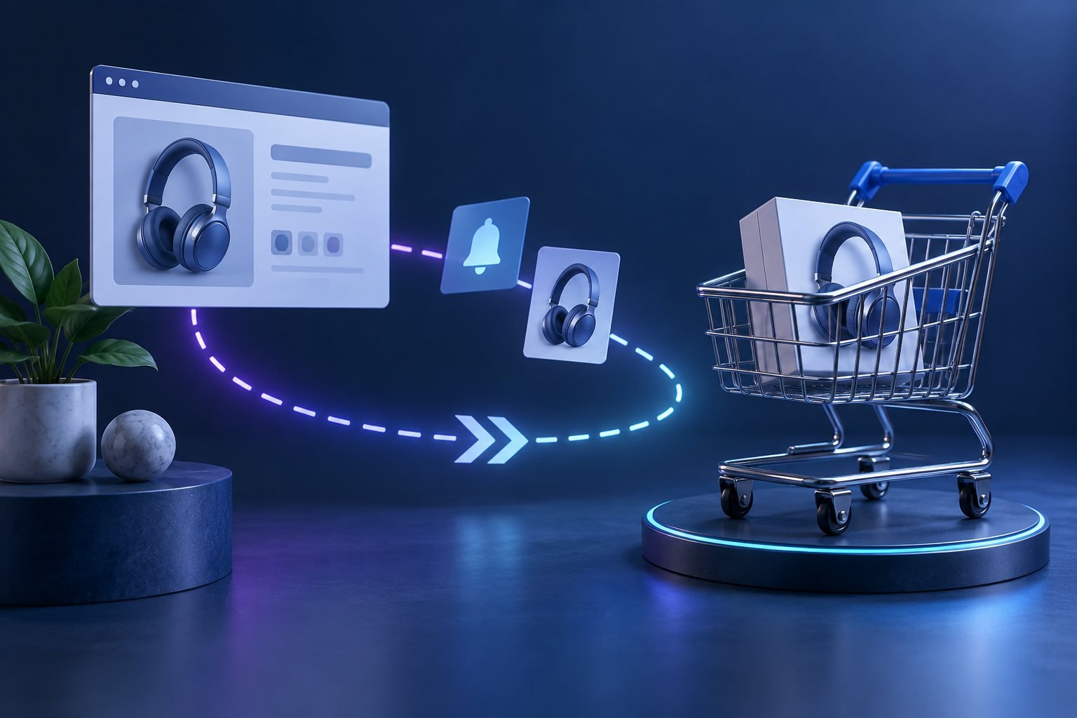 إعادة توجيه الزائر الذي غادر الموقع إلى المنتج