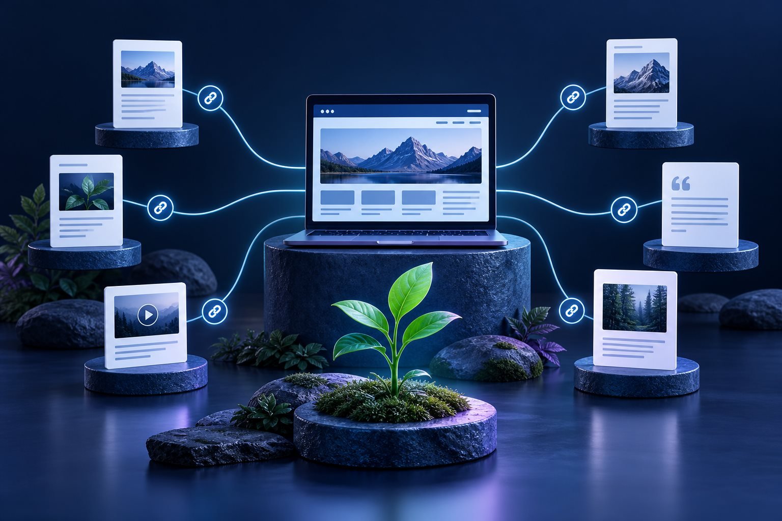 بناء المكانة الرقمية بالمحتوى الجيد والصفحات ذات الصلة