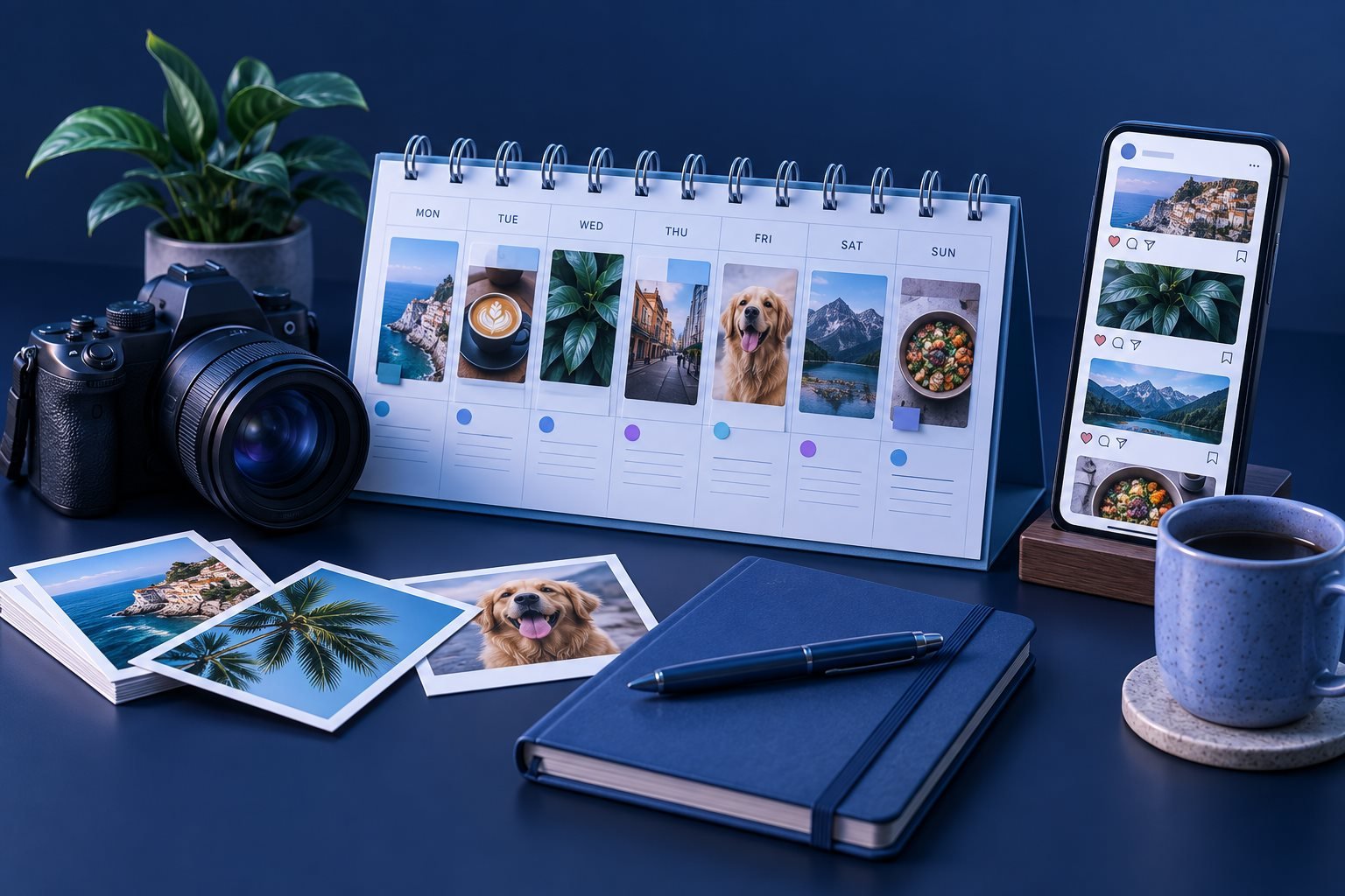 Publishing calendar and social content planning