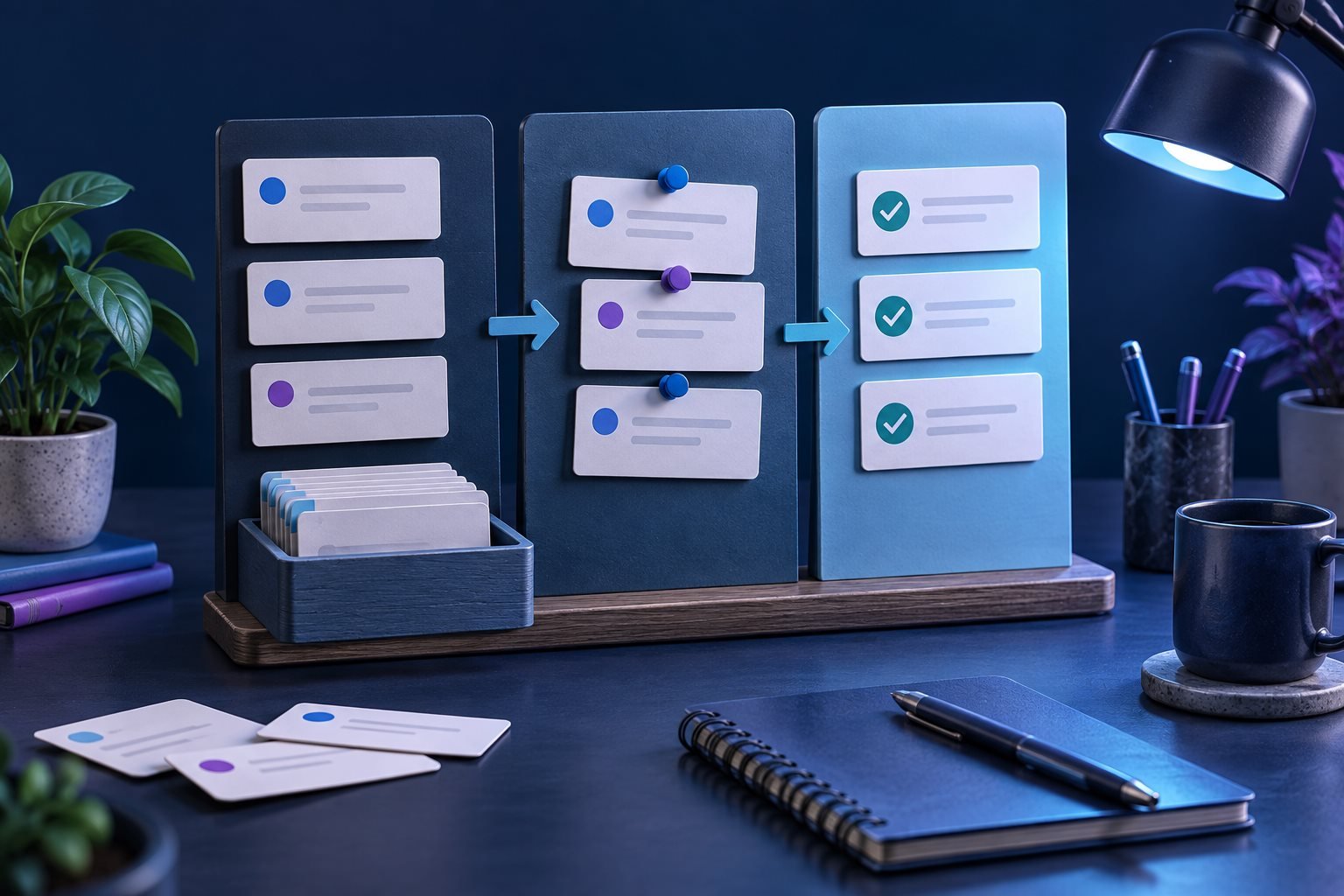 Tracking tasks from planning to completion
